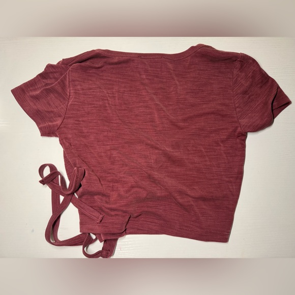 Forever 21 Ribbed Knit Drawstring Tee - Picture 2 of 3